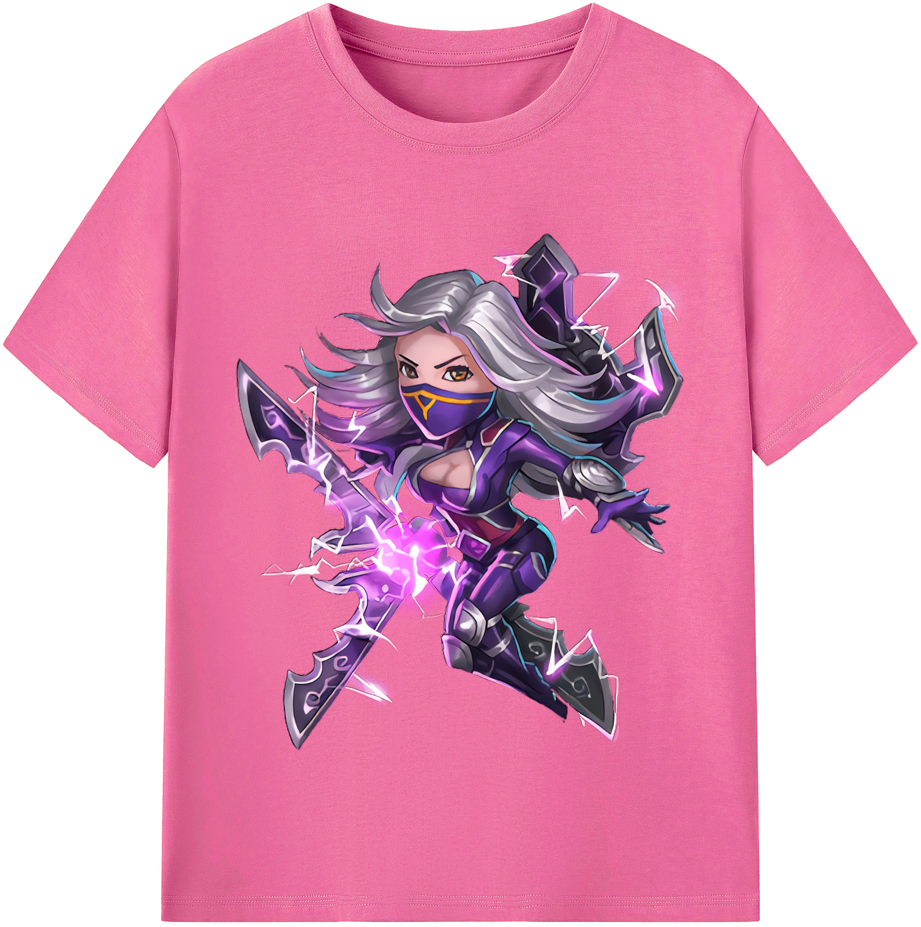 （画像用） リーグ・オブ・レジェンド League of Legends LOL レディースカジュアルプリントTシャツ（綿100％）